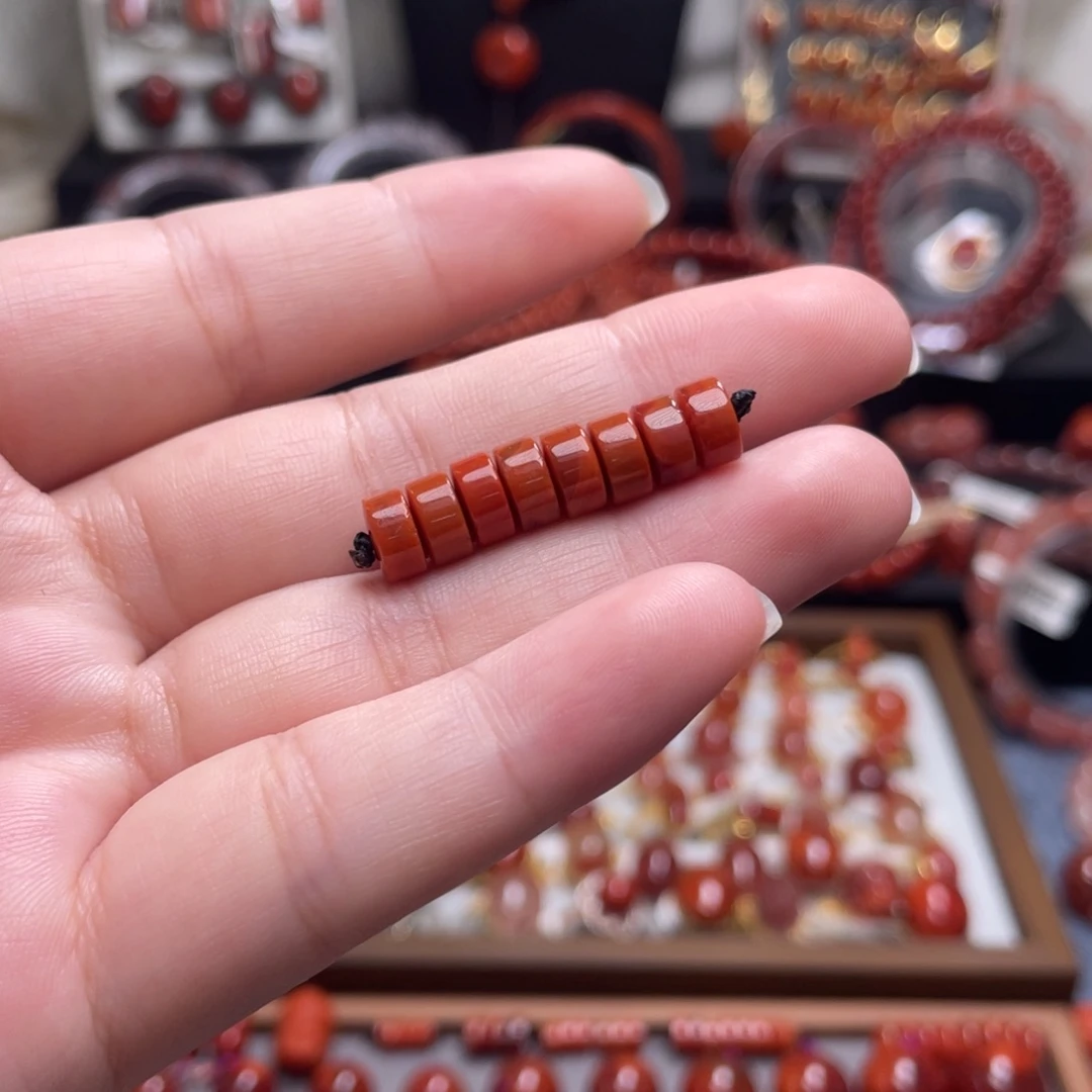 南红玛瑙未镶嵌7.5mm隔片