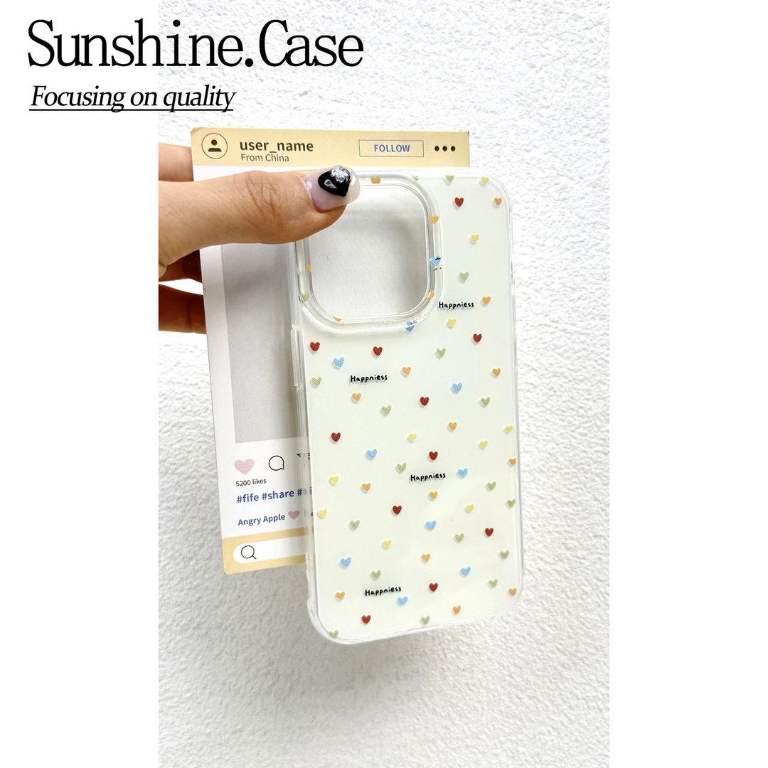 爱心波点IMD手机壳适用苹果华为vivo小米oppo女款iphone16/15