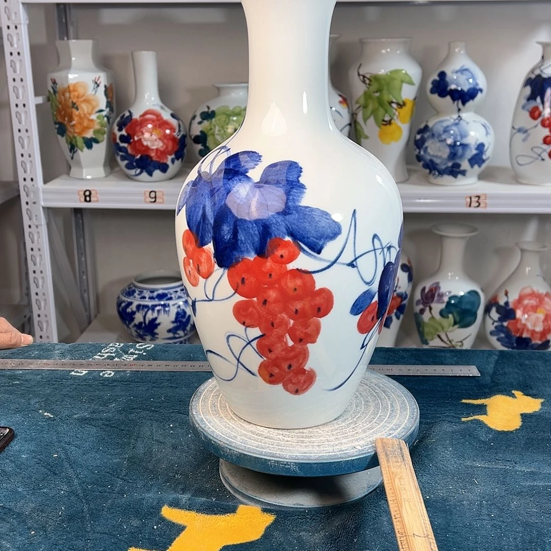 摆件景德镇陶瓷棒红浦