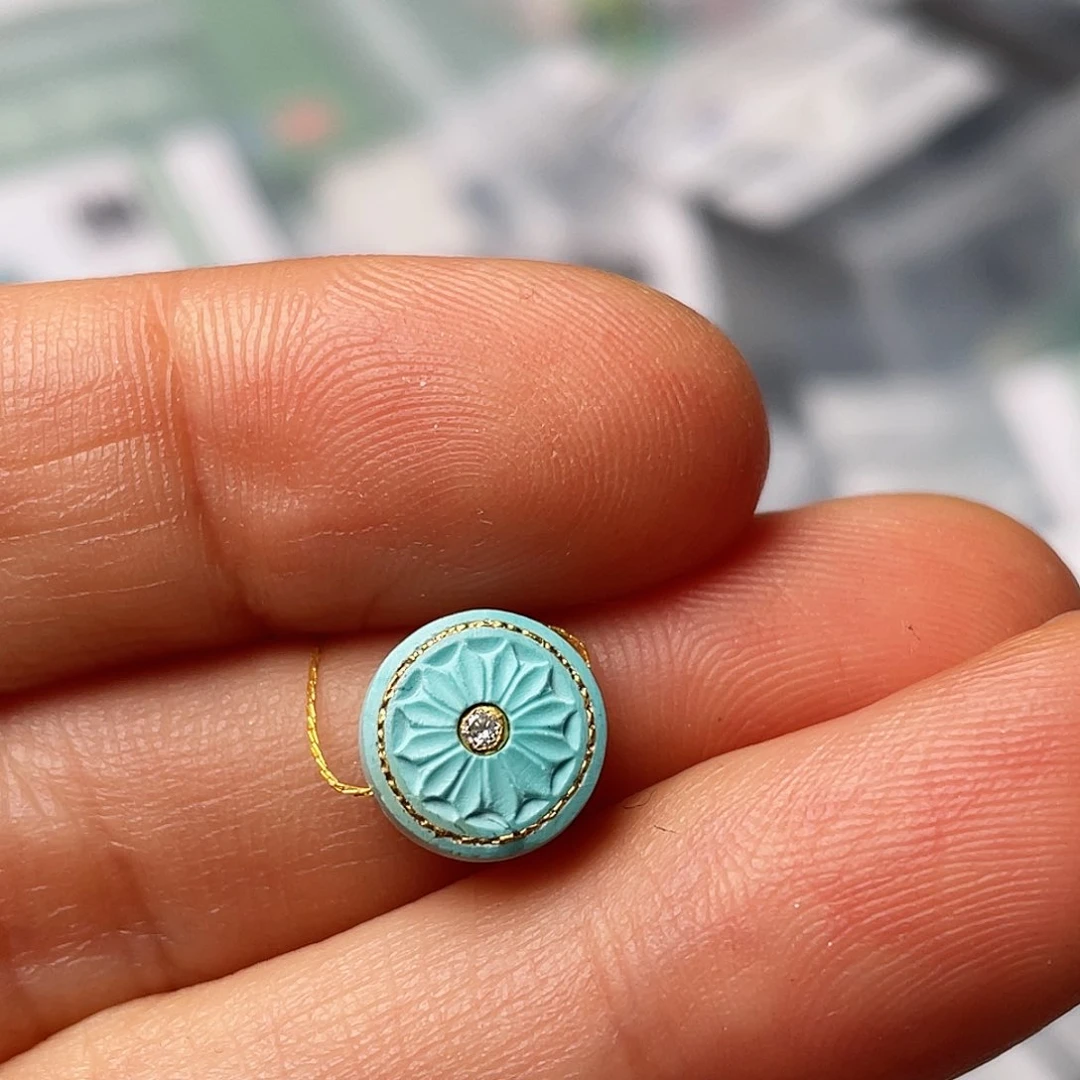 绿松石珠宝半成品未镶嵌