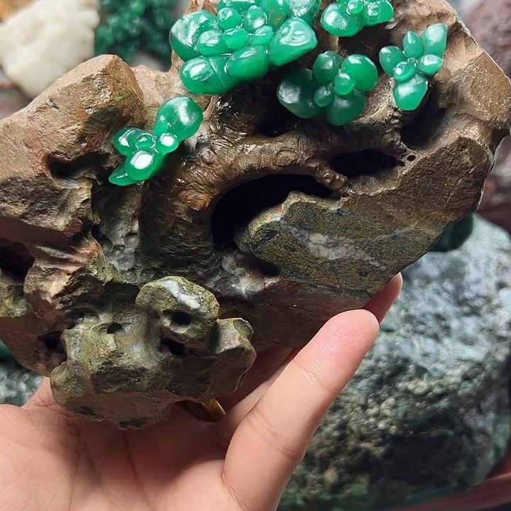 四川石雅安绿摆件