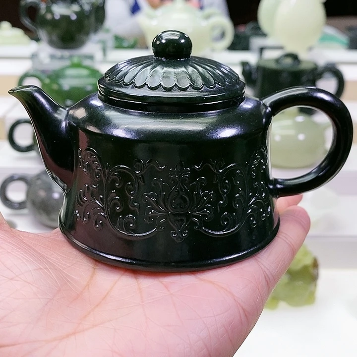 未镶嵌和田玉挂件茶壶170m l