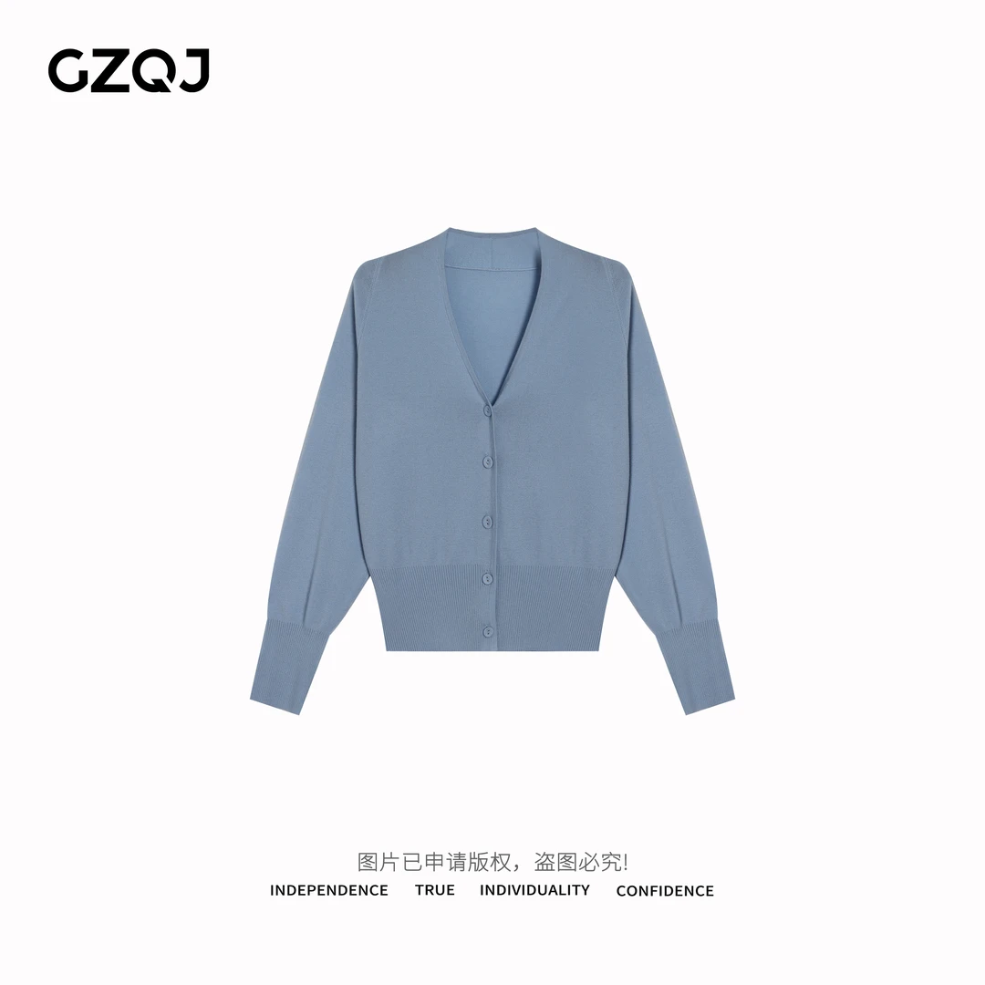 老琴私服【风-之谷】百搭显瘦V领针织开衫上衣女春季新款80116