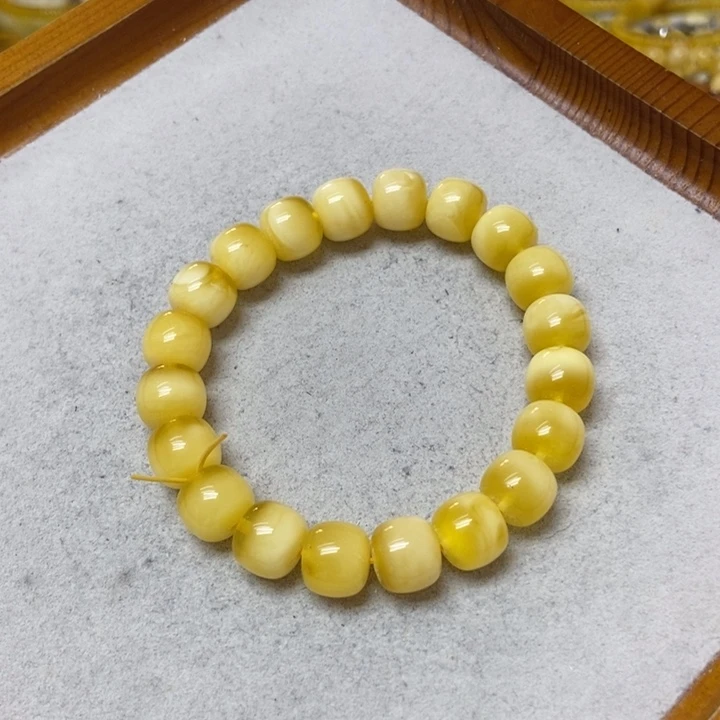 蜜蜡未镶嵌裸石手串