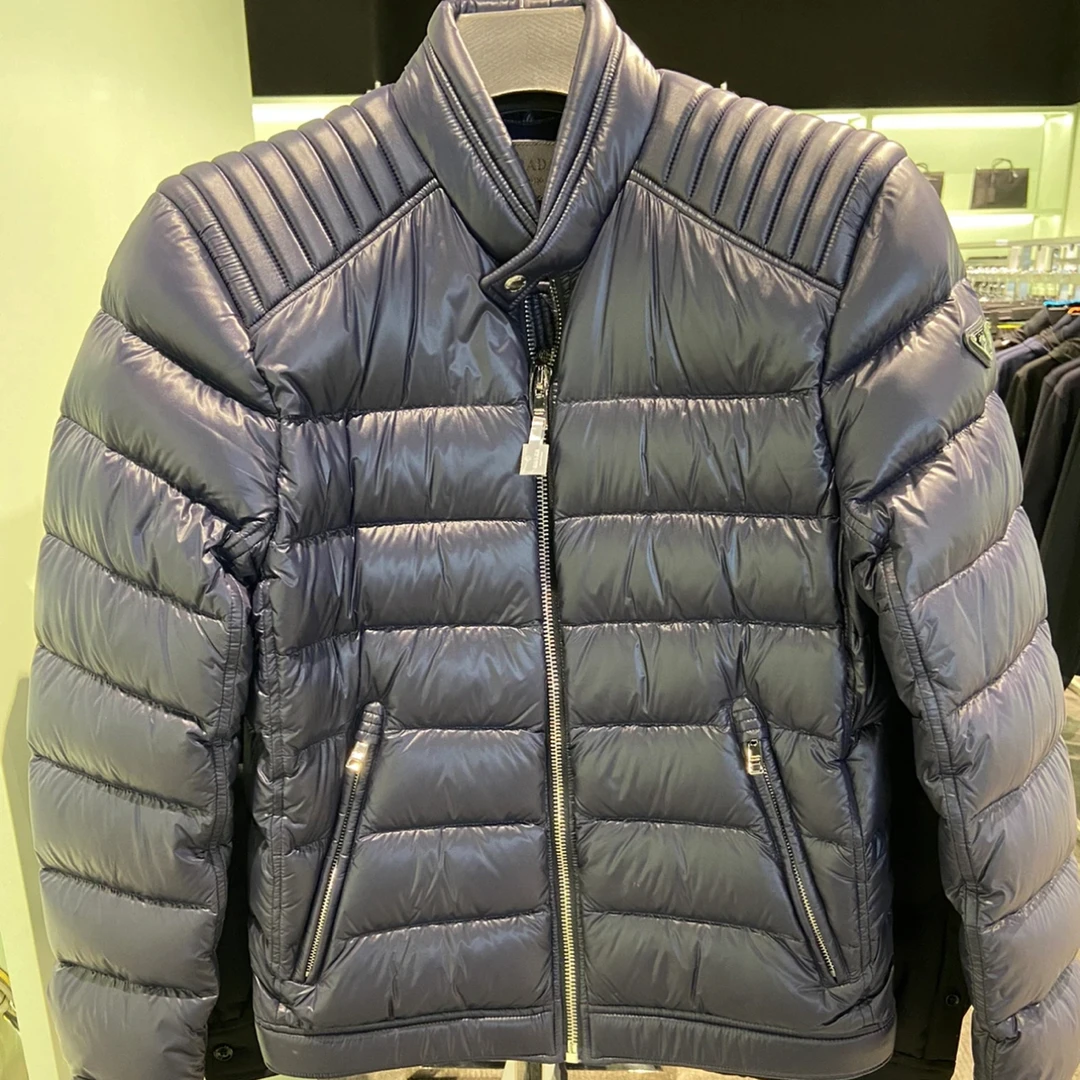 99新 Prada/普拉达 三角标机车棉服夹克/46/工价17800/r2373604