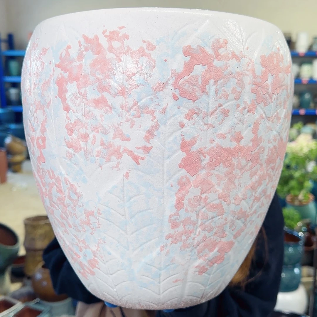 紫砂花盆高27口25