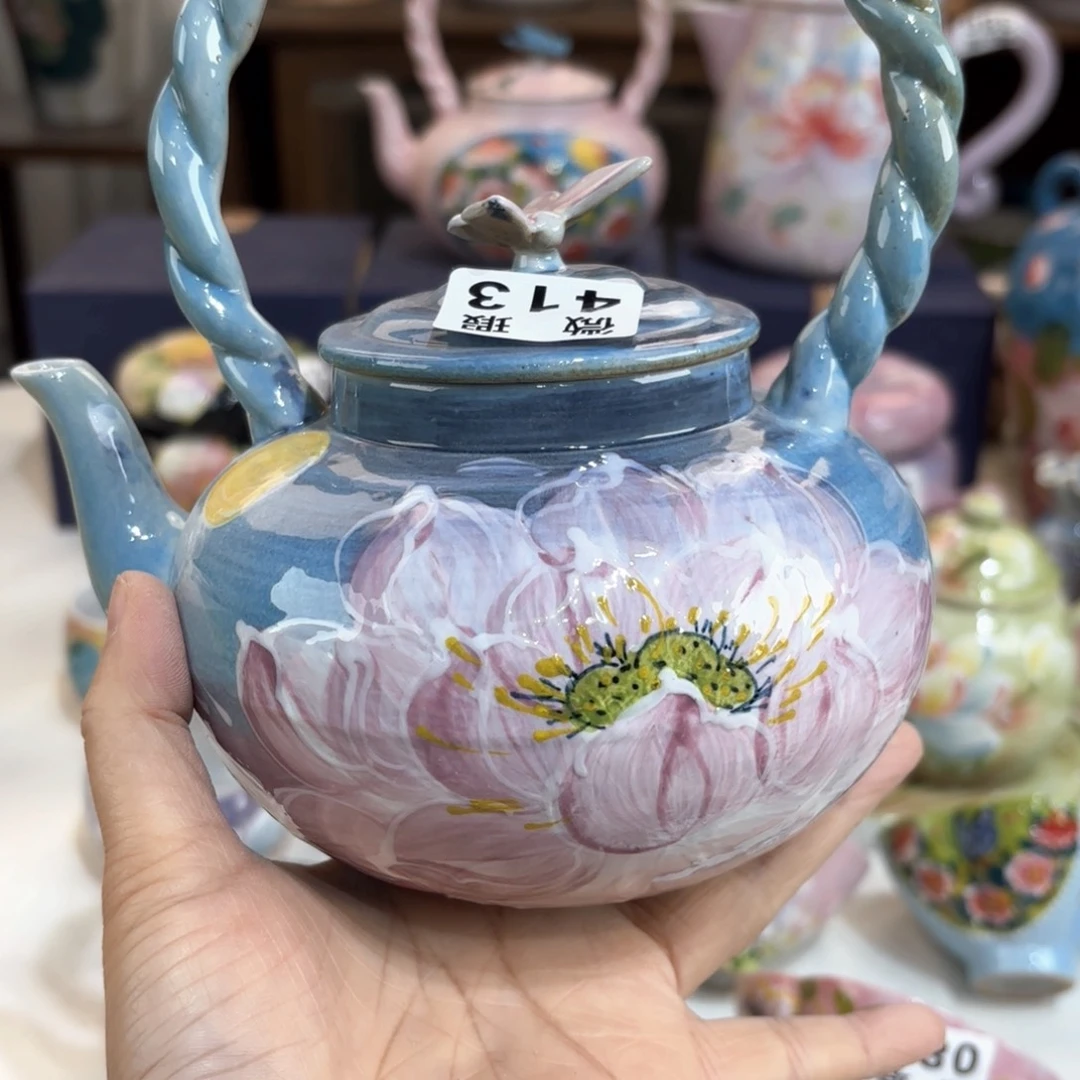 景德镇手绘高温釉下彩陶瓷茶具