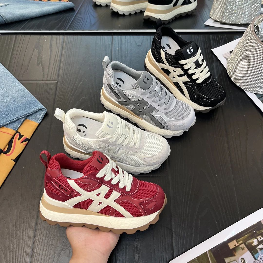 IG/IG现货增高8CM2025秋季爆款软底休闲百搭小白鞋透气女鞋8991