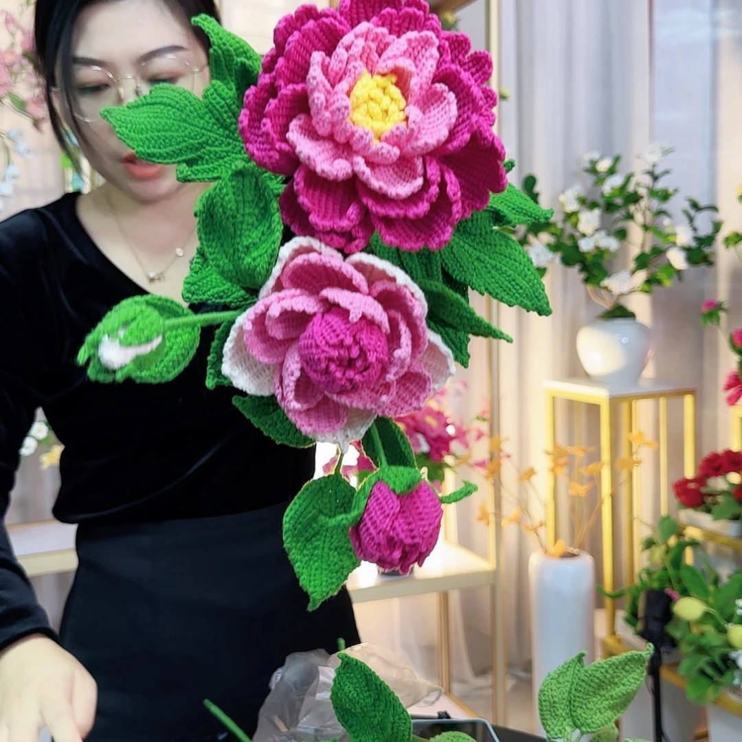 手工钩织设计花束