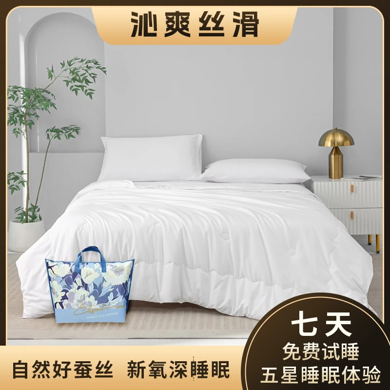 2025新品水洗真丝桑蚕丝被空调被（礼品装）