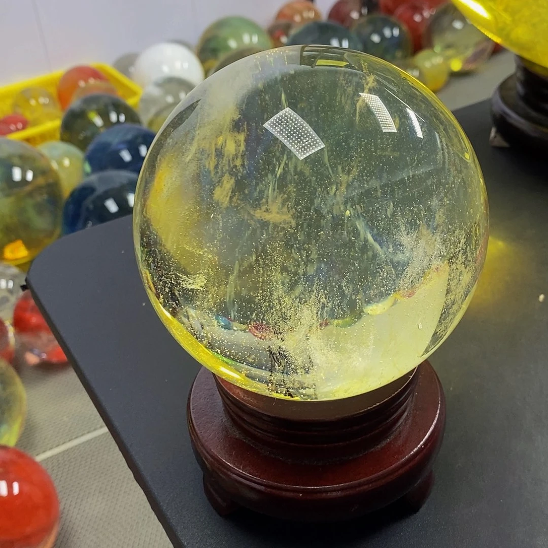 石材11.3厘米黄水摆件