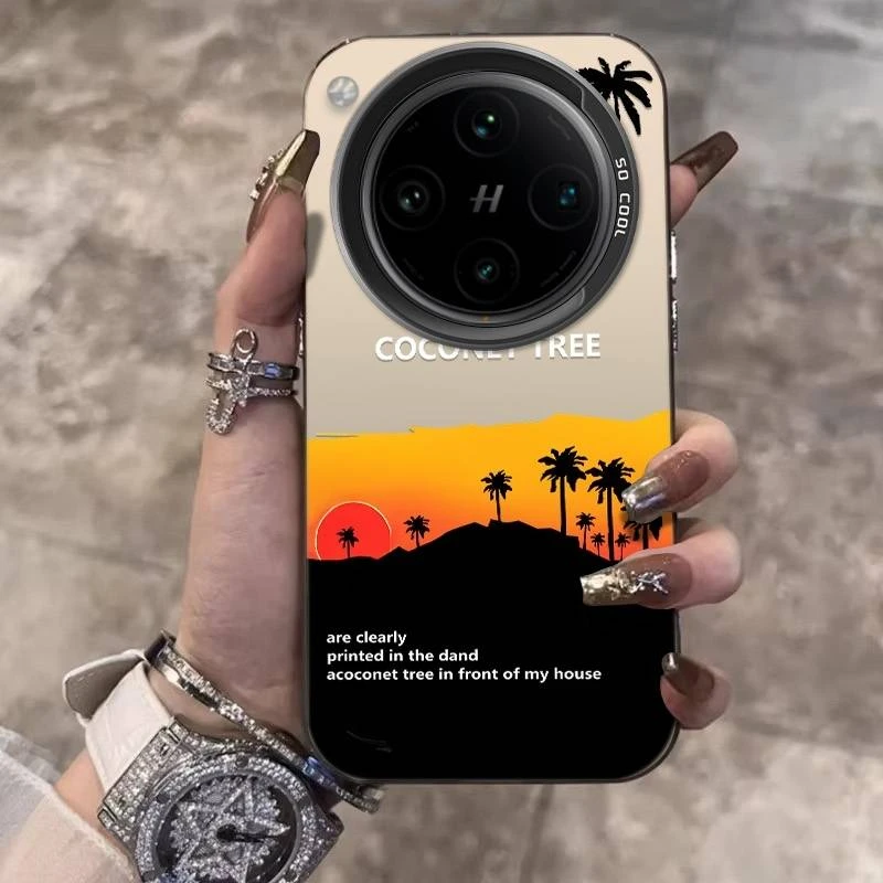 夕阳椰树适用OPPOFindX8s手机壳X8Pro小众X8ultra个性防摔保护套