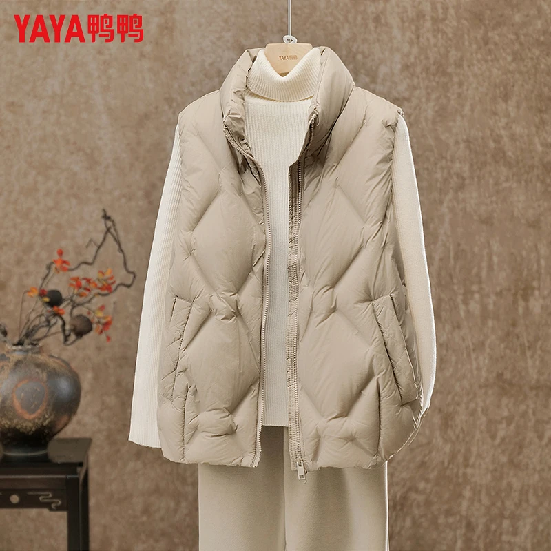 鸭鸭2026新款羽绒马甲女秋冬季内胆运动休闲小个子保暖轻薄外套