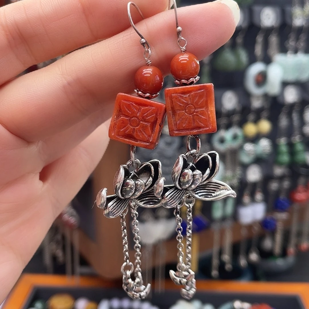 翡翠耳饰银S925镶嵌559gg gf hjh