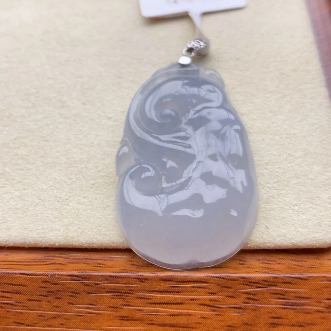 翡翠银S925镶嵌颈饰吊坠50