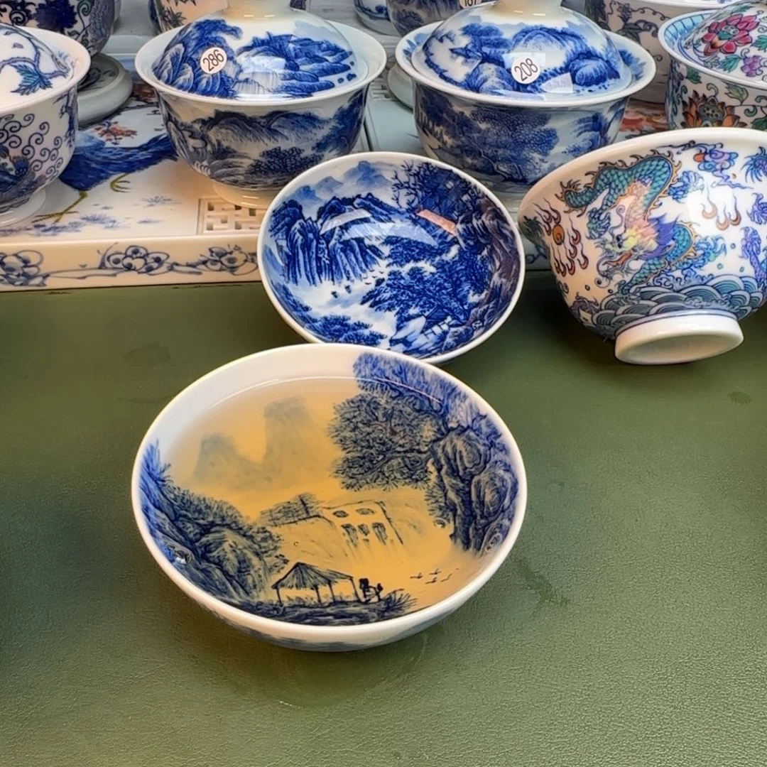 纯手工纯手绘茶具石头214