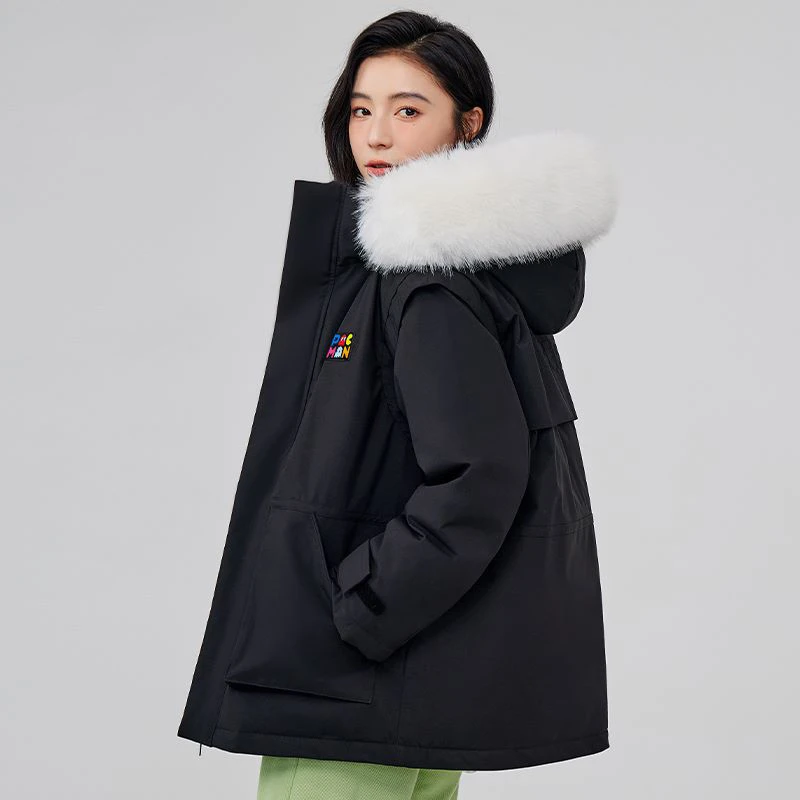 ROBINHOOD/罗宾汉罗宾汉吃豆人短款毛领加厚羽绒服-015P