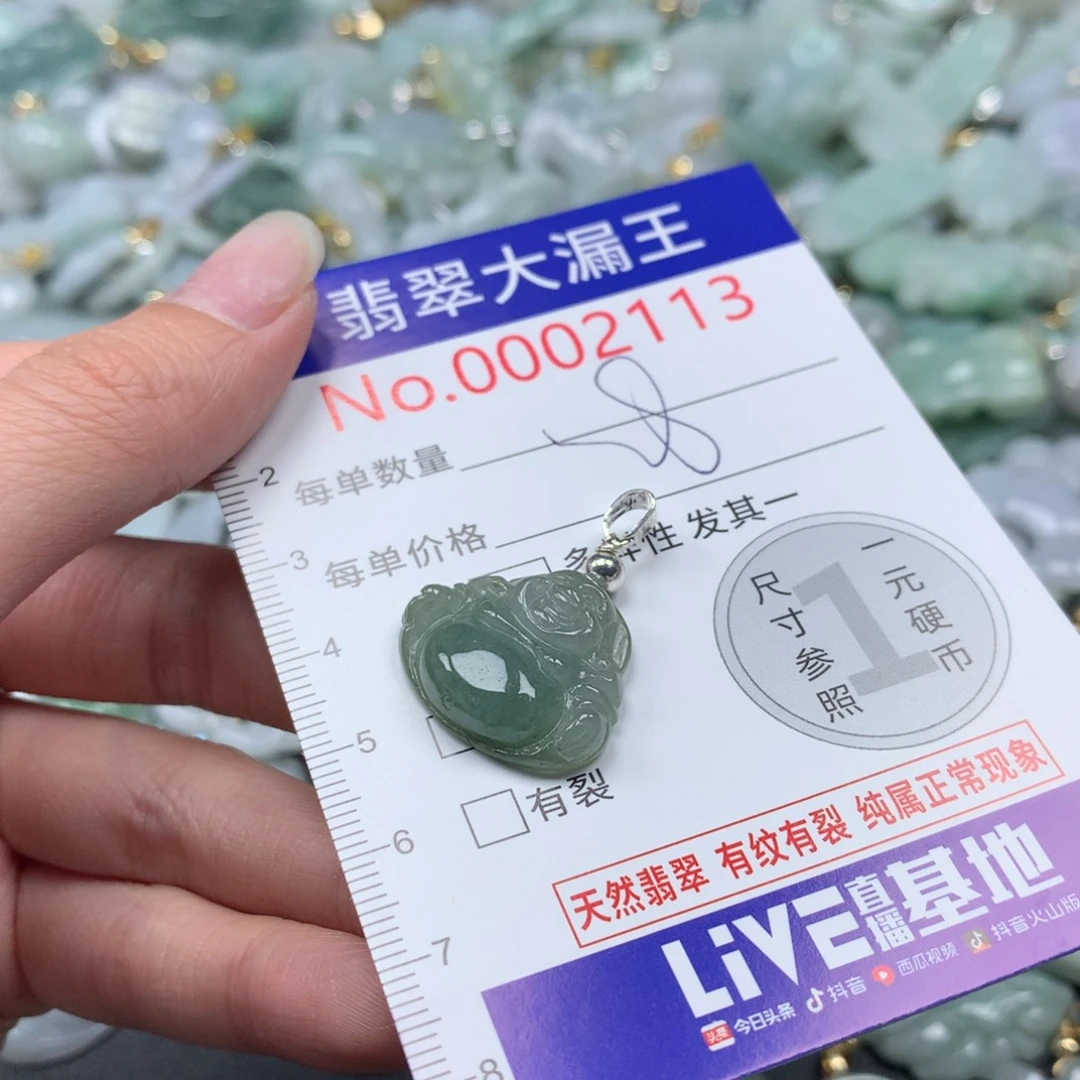 翡翠未镶嵌吊坠(不含链)