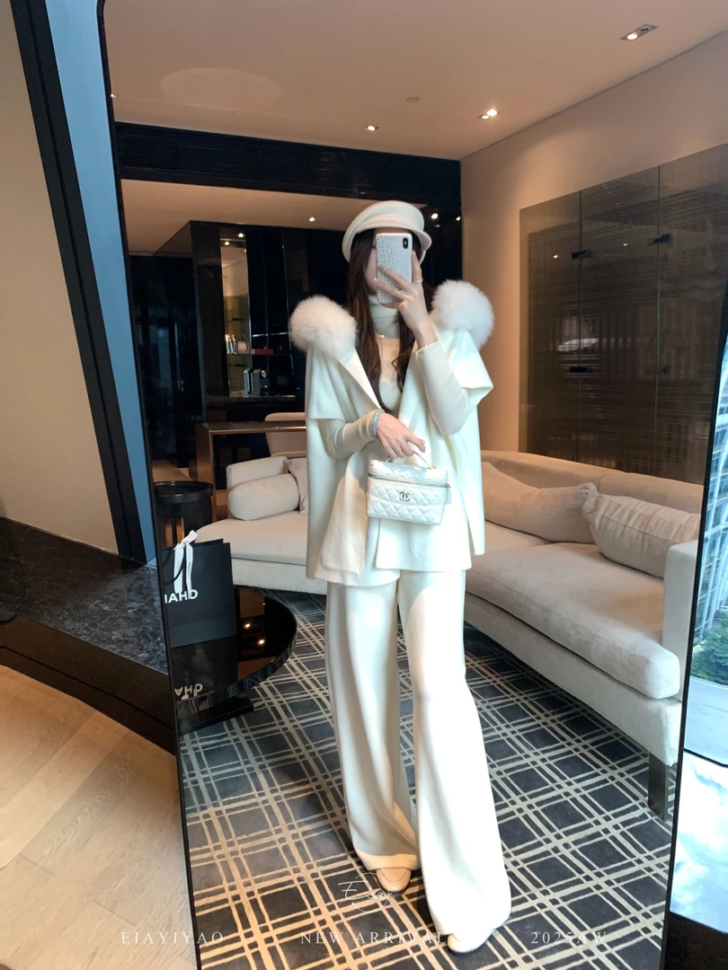 EIA一尧【过冬懒人裤】秋冬加绒保暖百搭直筒休闲裤显瘦舒适显高杏