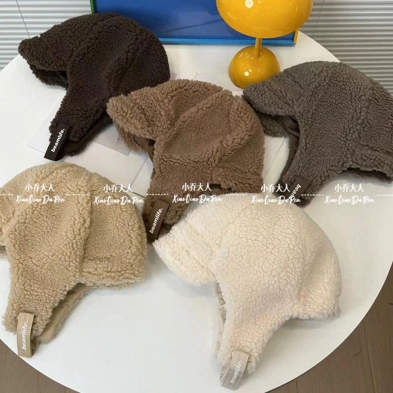 【甜绒捕手】秋冬美拉德毛茸茸护耳帽/情侣显脸小保暖雷锋帽C3001