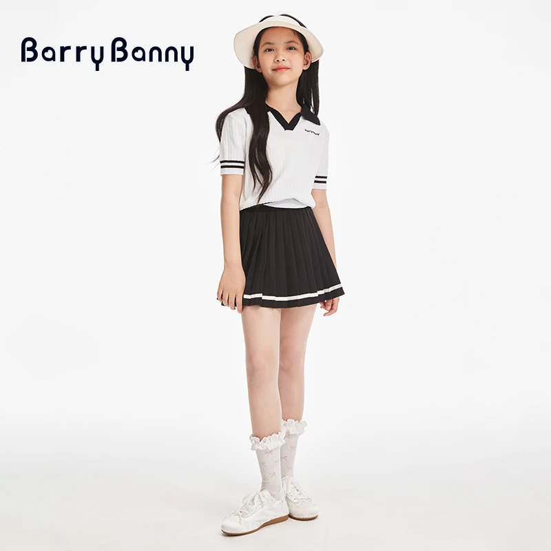BarryBanny女童夏装套装款衣服儿童POLO衫T恤时尚潮牌洋气童装