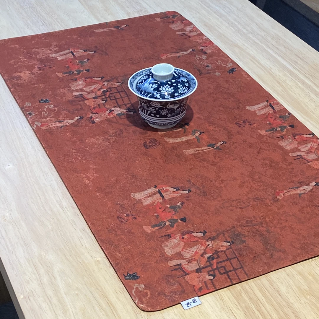 云纱双面65-35干泡茶席新中式家用禅意茶桌垫壶垫杯垫