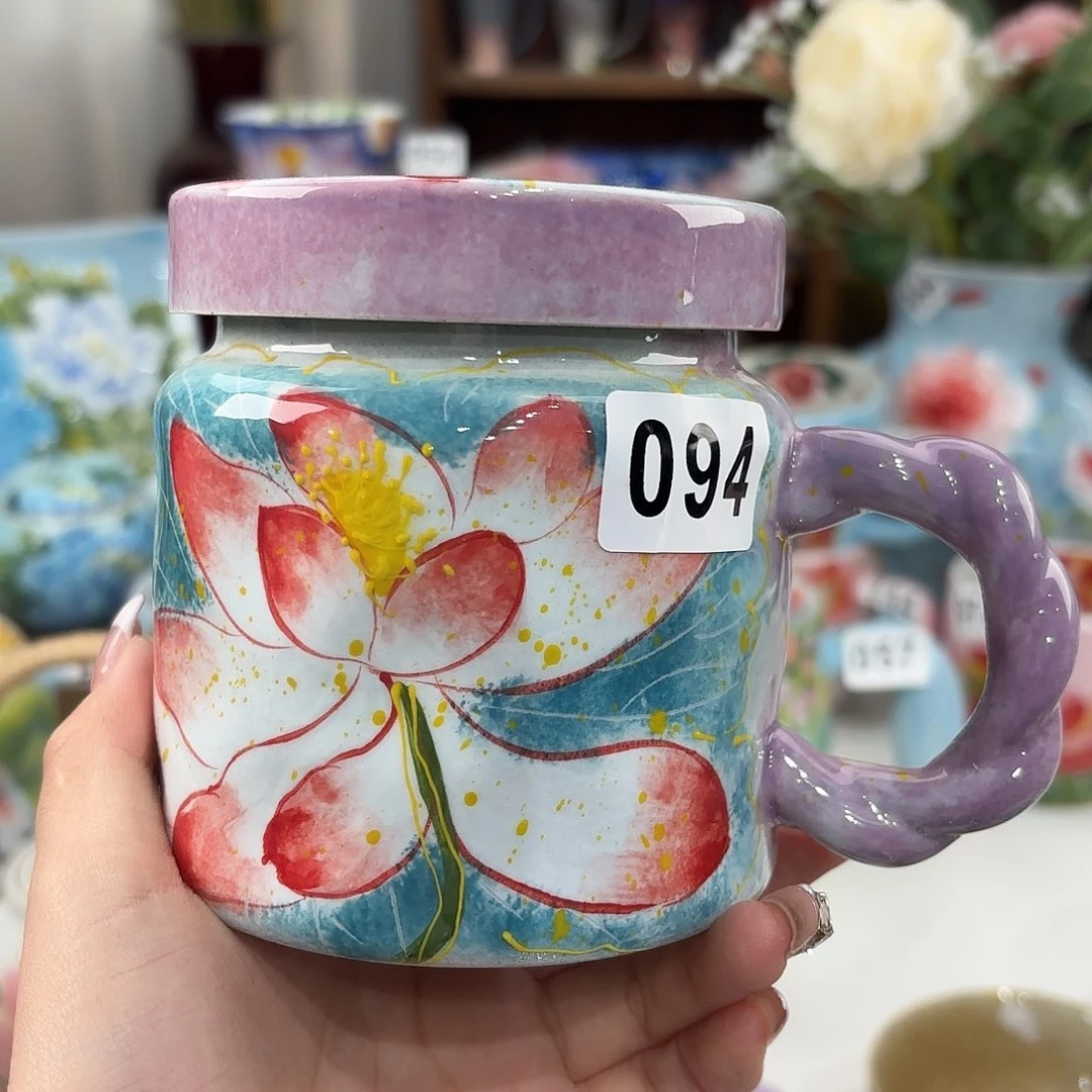 瓷片景德镇手绘高温釉下彩陶瓷茶具