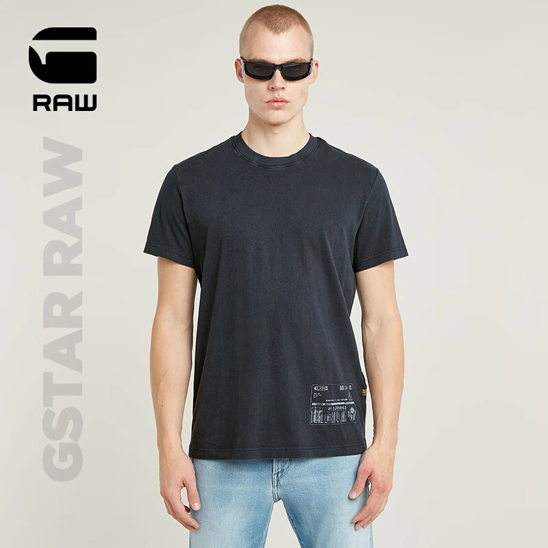 G-STAR RAW25年夏新品T恤正反图案复染短袖男款美式高级纯色潮流