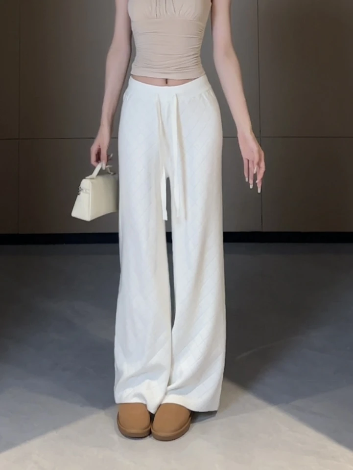 春日部【漫游指南】显瘦运动直筒休闲宽松秋冬拖地裤01303