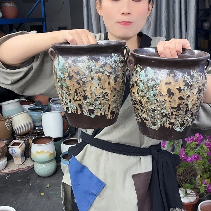 18×20 -粗陶花盆有孔-买买买