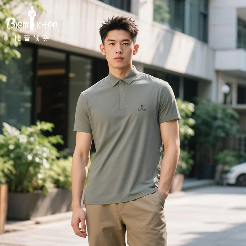 【抗uv防晒】比音勒芬男短袖抗菌polo衫休闲翻领短袖T恤运动舒适款