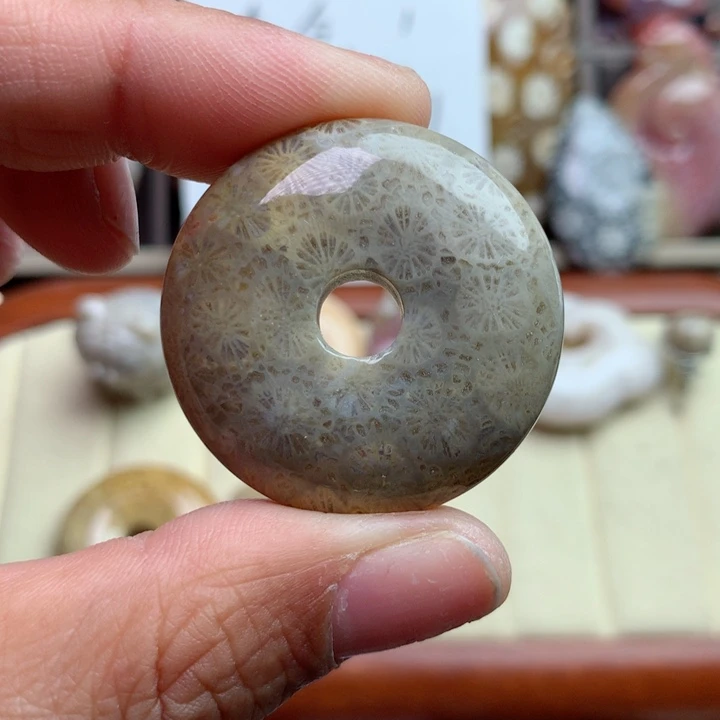 硅化珊瑚（珊瑚玉）颈饰未镶嵌