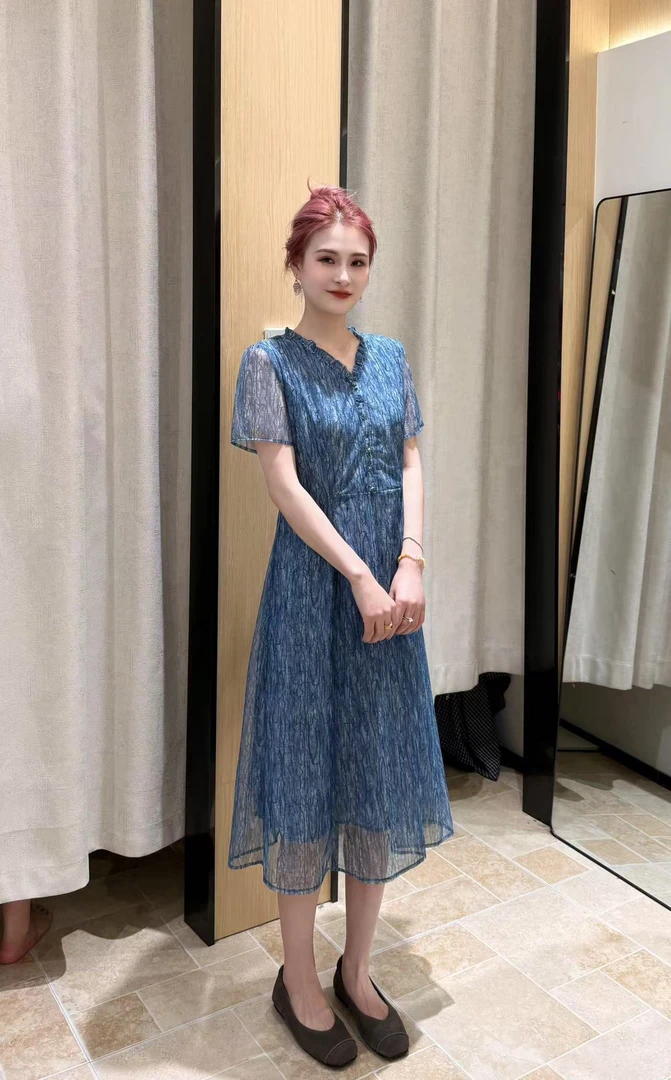 【慕莎服飾】网纱连衣裙#3838