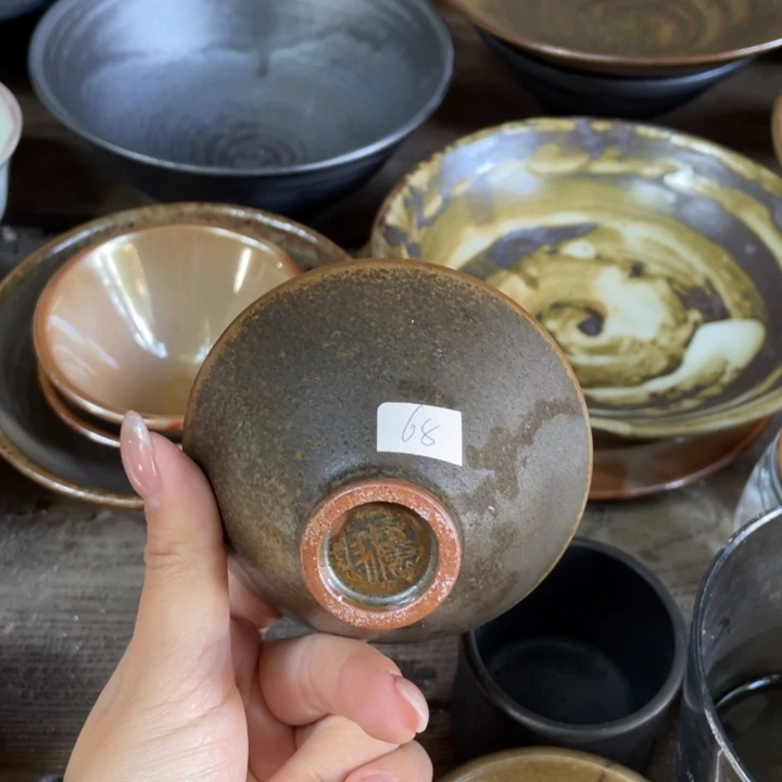 浪鬼柴烧 釉绘柴烧新*C杯