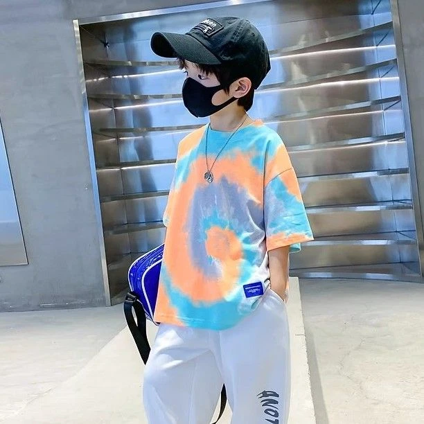 中大男童夏装纯棉短袖T恤2025新款儿童半袖上衣洋气夏季帅气体恤