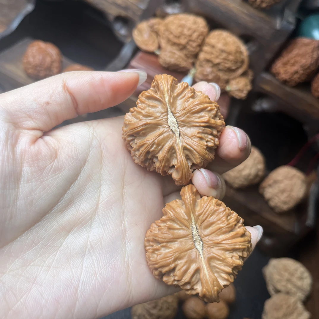 大尺寸三角白文玩核桃