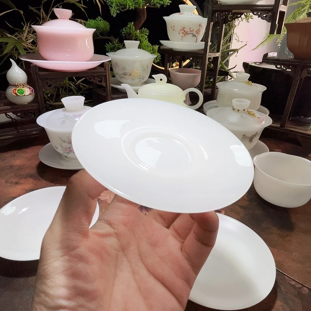 璞玉釉烧杯垫9cm咯哦哦哦
