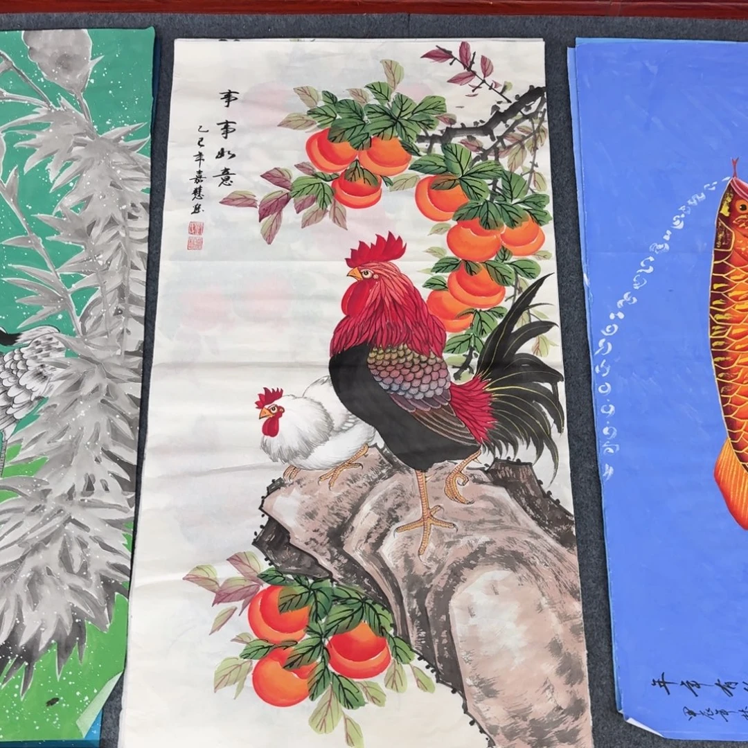 国画三尺尺寸50X100纯手绘作品