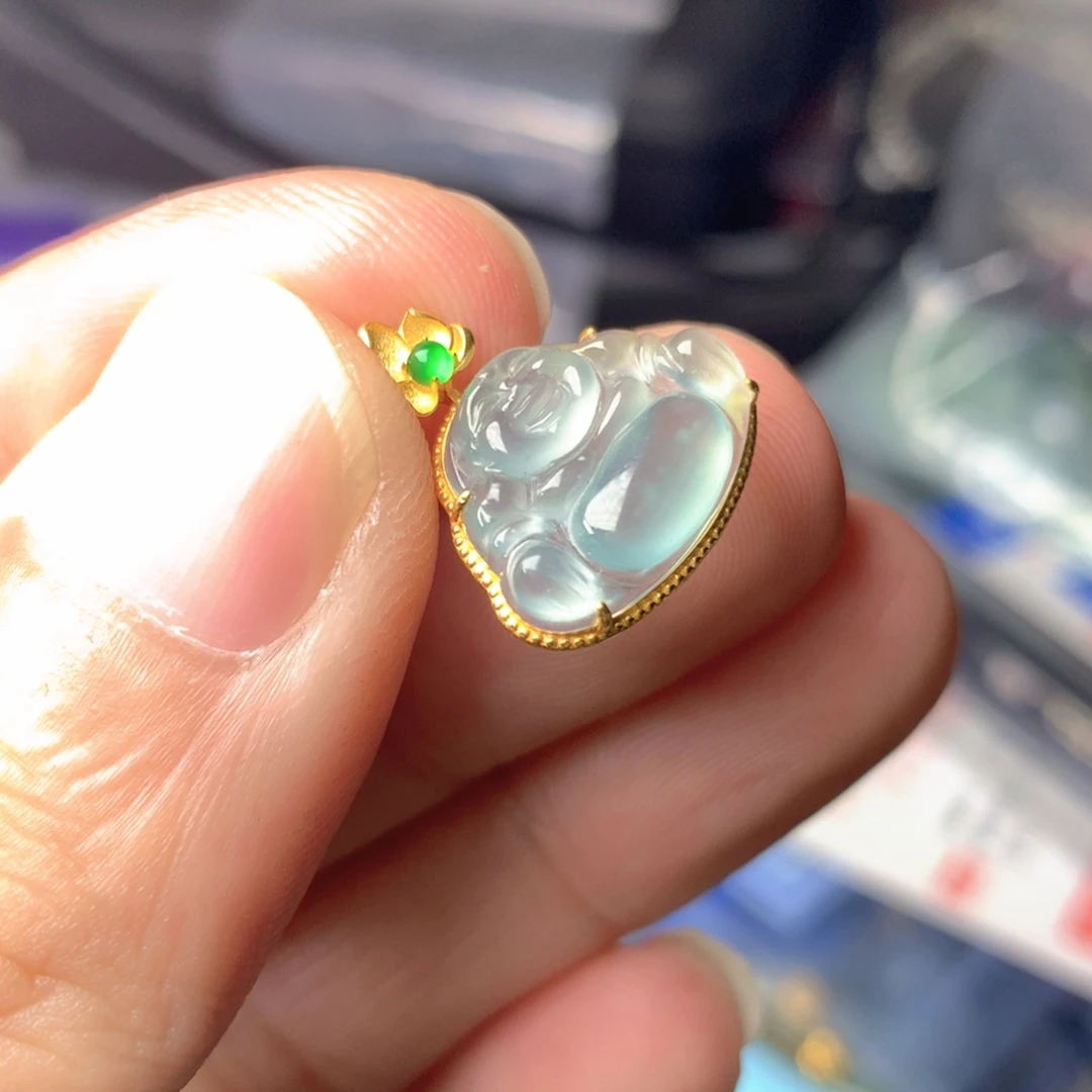 【闪购商品】颈饰18K金镶嵌翡翠翡翠