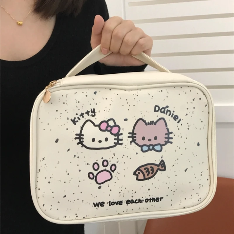 可爱旅行化妆收纳包手提防尘大容量置物架宿舍护肤品网红时尚防水