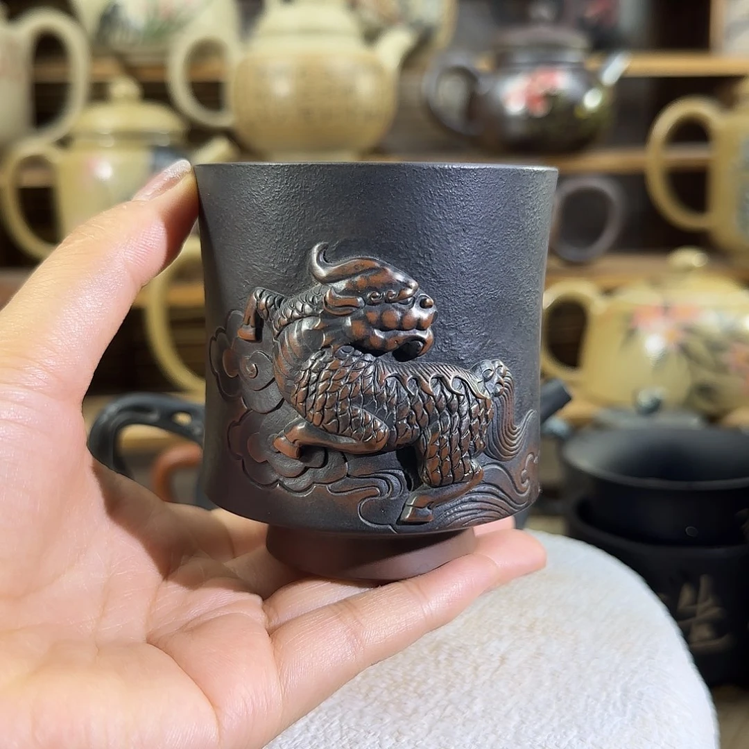 爱**上建水紫陶貔貅杯主人杯全品
