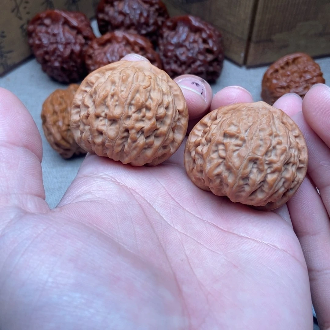 吊坠文玩核桃丿*九金牛