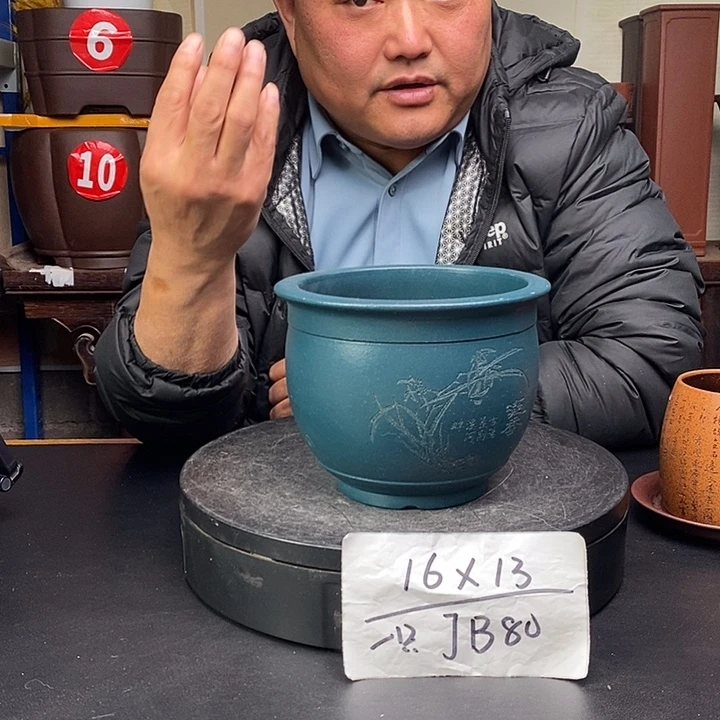 紫砂花盆货号一只JB80
