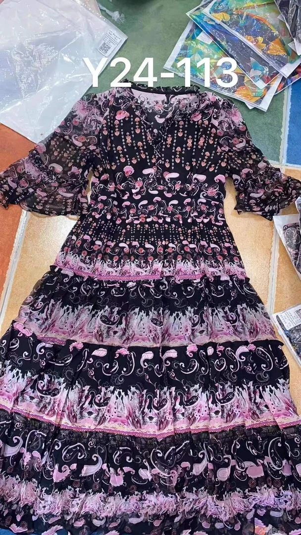 【2024-林姐真丝】重磅100桑蚕丝连衣裙Y24-113