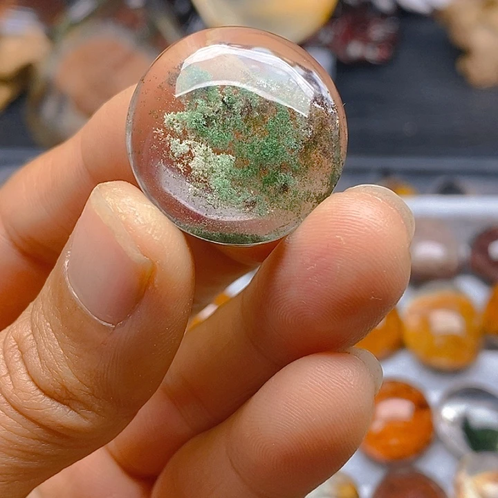 水晶幽灵圆牌银S925镶嵌刘*馨