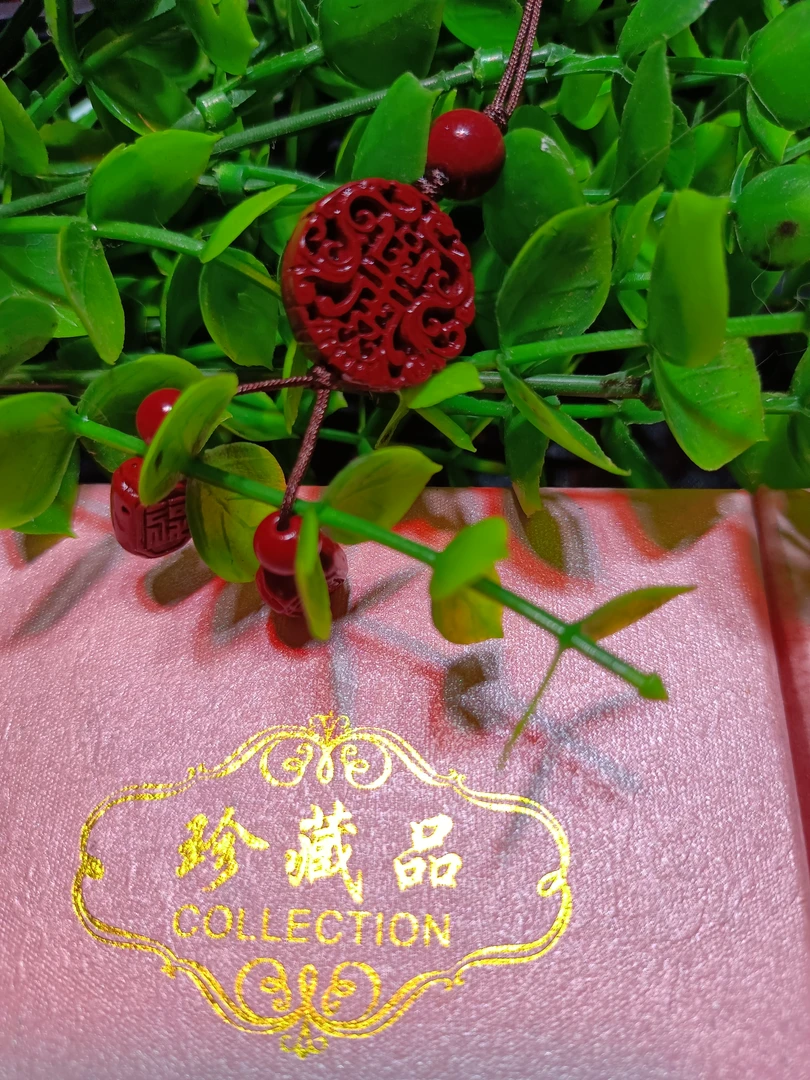天然辰砂紫金砂辰砂，手机挂