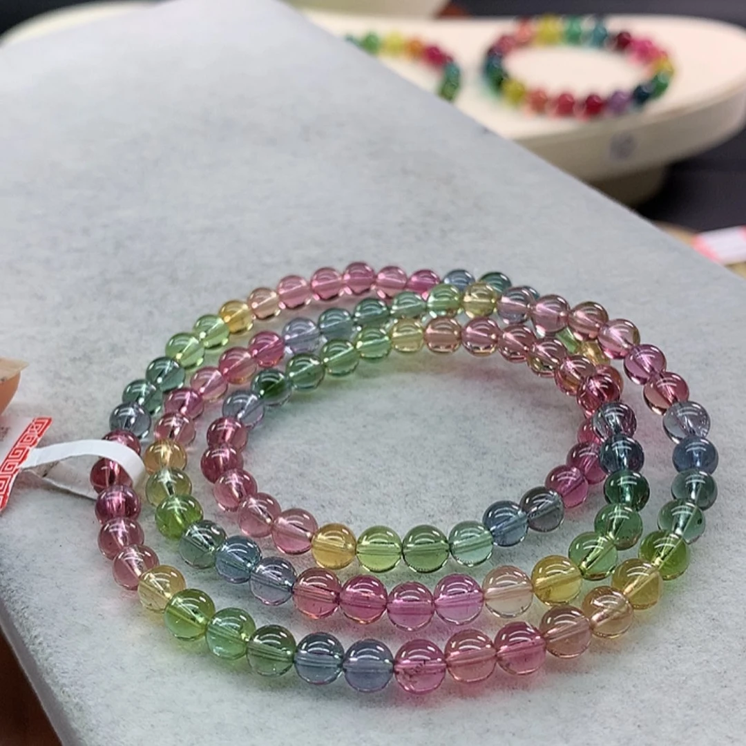 【闪购商品】手链未镶嵌碧玺碧玺荧光人鱼多圈5.3