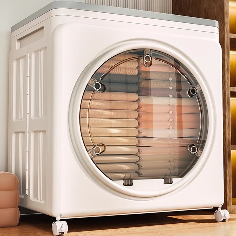 三开门收纳箱整理衣服翻盖大容量收纳箱储物柜家庭衣物神器玩具柜