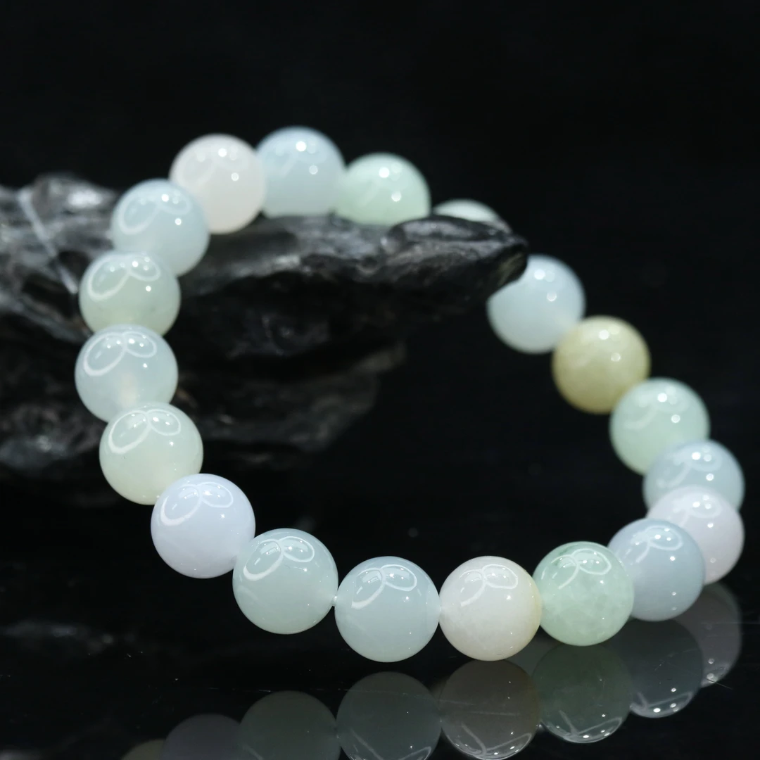 24天然缅甸翡翠A货多宝圆珠手串/300565/上海嘉禾拍卖