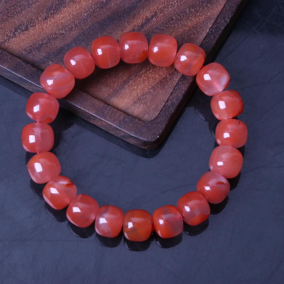 精美南红玛瑙保山杨柳老型手串一条A9